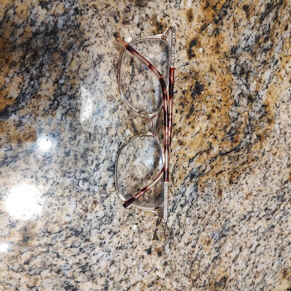 Marc Jacobs Eyeglasses Womens 53-17 Red Gold Cat Eye Clear Frames Designer - Picture 11 of 12